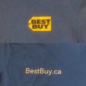 Best Buy Canada Blue Short Sleeve Crewneck Work Uniform Shirt